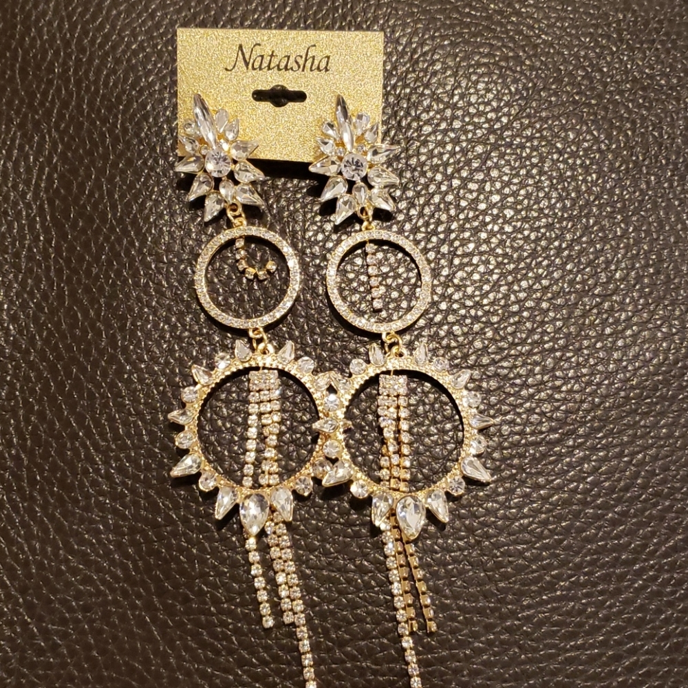 Natasha glam drop earrings